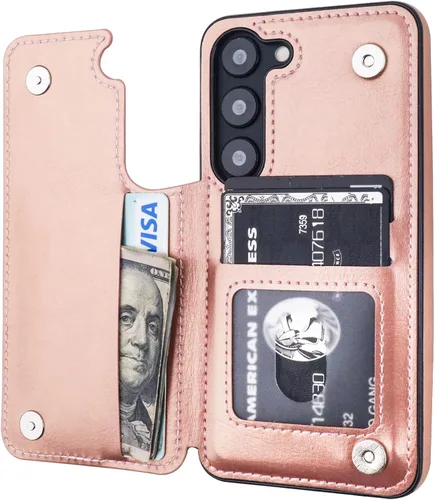 Vista 15 de ONETOP - Funda tipo cartera para Samsung Galaxy S22 con tarjetero, color negro Kickstand,ID/Cash Holder,Case Wallet with Card Slots,Double