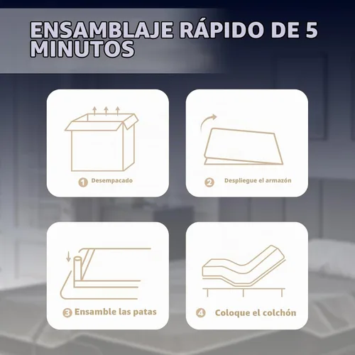 Vista 8 de Dyonery Base de cama ajustable individual XL + colchón de espuma
