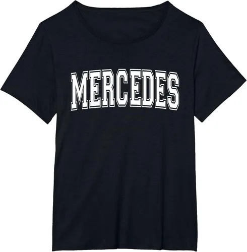 Vista 68 de MERCEDES TX TEXAS USA - Camiseta deportiva vintage estilo Varsity, Negro, S