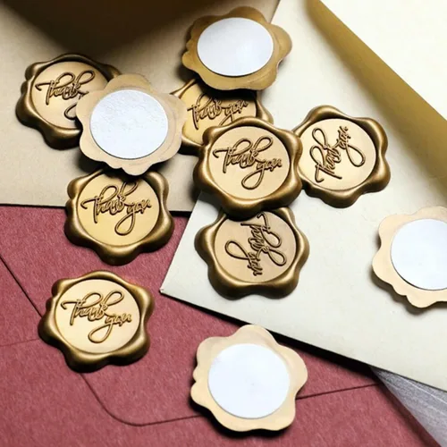 Vista 7 de Adhesivos de cera personalizados, sellos de cera adhesivos personalizados con diseño de logotipo, ideal para invitaciones de boda, sobre diario