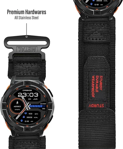 Vista 5 de Compatible con las correas de reloj inteligente ALPHAGEAR, 0.866 in, 0.945 in, correa deportiva de nailon resistente de liberación rápida con diseño