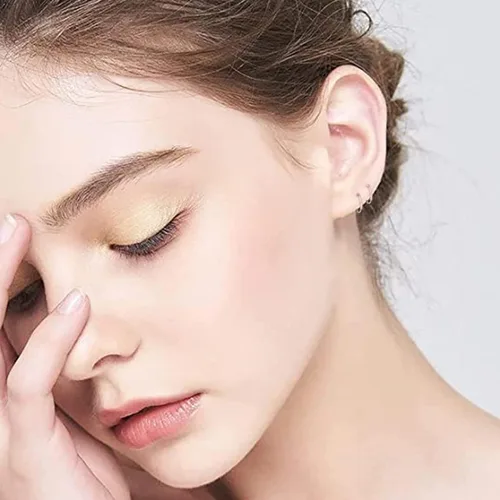Vista 7 de 60 retenedores de plástico antialérgicos de calibre 20, aros de nariz unisex, transparentes, negros, para orejas sensibles y piel