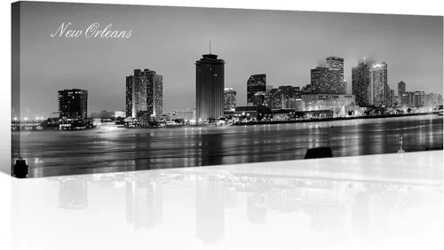 Vista 24 de Atlanta Skyline - Arte de pared para sala de estar, lienzo de paisaje urbano, decoración moderna para el hogar, imágenes panorámicas, edificio