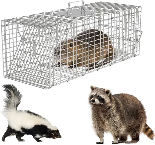 Vista 11 de Trampa de animales vivos plegable jaula humana trampa atrapa