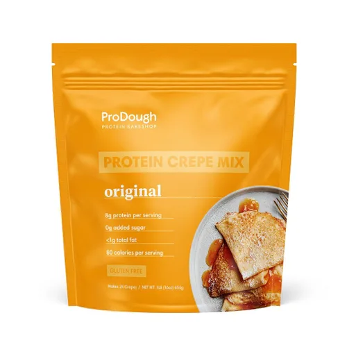 Vista 7 de ProDough - Mezcla de crepes francesa alta en proteínas, sin gluten, baja en carbohidratos, 0.31 onzas de proteína por porción, sin azúcares