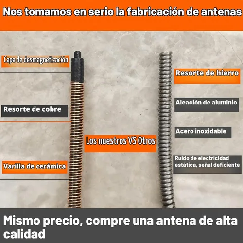 Vista 6 de Antena de goma para Dodge Durango (2011-2013), antena Dodge Durango – A prueba de lavado de autos, 8 pulgadas de bobina de cobre interna de repuesto