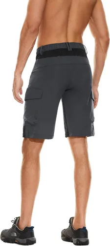Vista 3 de Pantalón corto Cycorld para ciclismo de montaña, bolsillos con cierre de cremallera, liviano, ligero de ajuste, para hombre