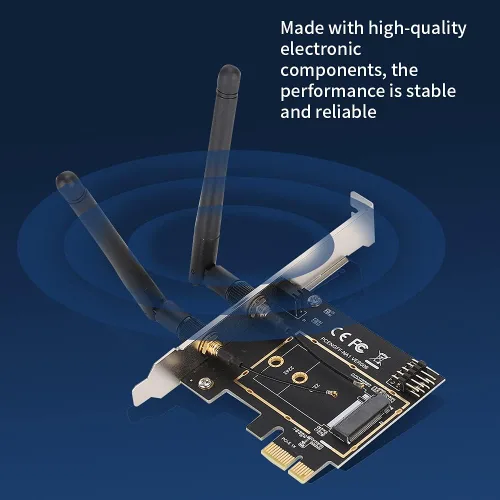 Vista 4 de PCI E al adaptador del módulo Bluetooth de NGFF M.2, llave A E adaptador, tarjeta de expansión de red para PC