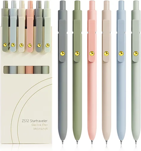 Vista 13 de YOXMJDB Bolígrafos de gel, 10 piezas de 0.5 mm de punta fina, bolígrafos de escritura suave de alta gama, bolígrafos de tinta negra para diario