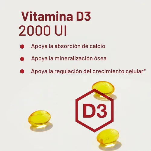 Vista 4 de PROTOCOL FOR LIFE BALANCE Vitamina D3 2,000 UI, 120 cápsulas blandas