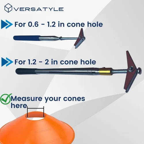 Vista 2 de Versatyle Easy Cone Pickup Stick Selector de cono retráctil superior para deportes, tráfico y conos al aire libre Funciona con la mayoría