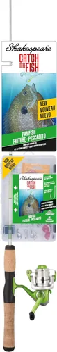 Vista 9 de Shakespeare Catch More Fish Spinning Reel and Fishing Rod Combo with Kit rojo - mediano