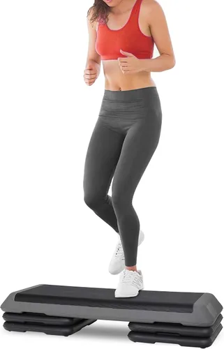 Vista 2 de ZenStyle Banco aeróbico ajustable de 43 pulgadas con elevadores de 4/6/8 pulgadas, superficie antideslizante para cardio, entrenamiento de fuerza