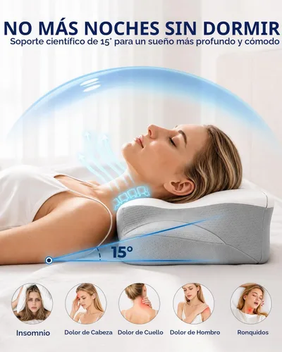 Vista 10 de Almohada cervical para el cuello - Almohada para la apnea del sueño
