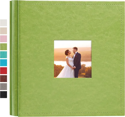 Vista 11 de potricher Álbum de fotos pequeño de 4 x 6 pulgadas, 100 fotos, cubierta de cuero, libro de fotos con 100 bolsillos horizontales para familia, boda
