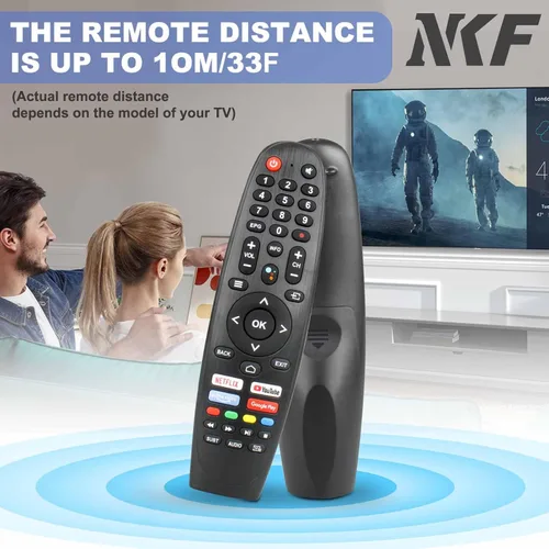 Vista 5 de EC32V2HA EC40V2FA Reemplazo de control remoto para Caixun Android TV Remote y BLAUPUNKT, para SANSUI TV Remote y ARRQW