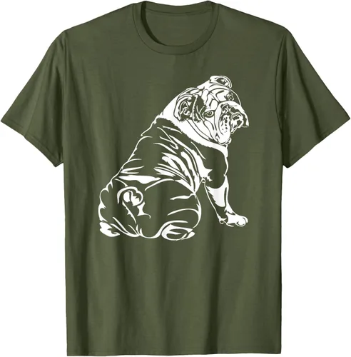 Vista 82 de Gracioso Bulldog Inglés playera perro Hund playera regalo, Azul (Heather blue)