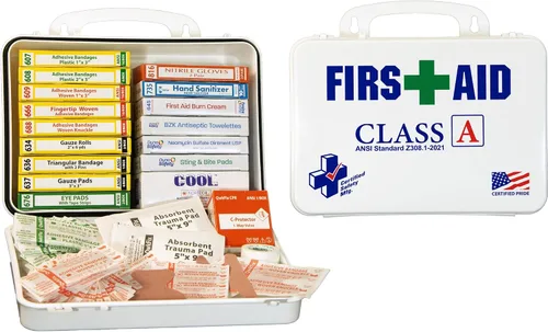 Vista 4 de Certified Safety Mfg Clase A 21 Plus - Kit de primeros auxilios fabricado en Estados Unidos de 138 piezas fabricado en Estados Unidos - Suministros
