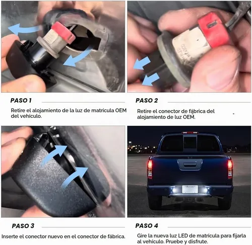 Vista 7 de Luces LED de matrícula para Niss'an Titan Frontier Xterra Armada