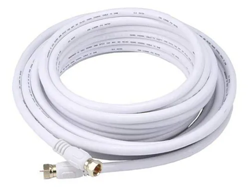 Vista 7 de Monoprice RG6 Quad Shield CL2 - Cable coaxial con conector tipo F para televisión, 1.5 pies