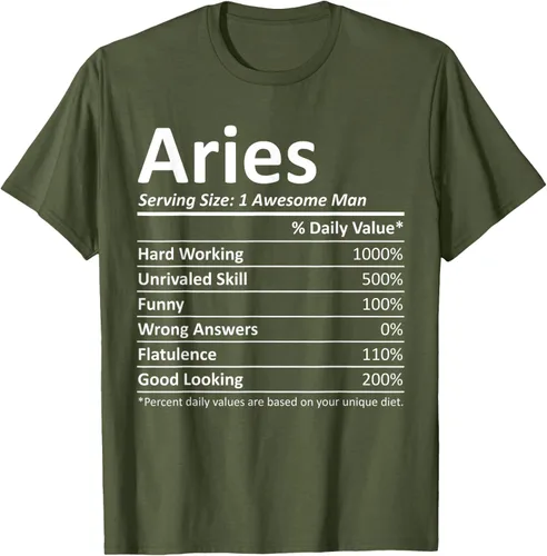Vista 31 de ARIES Nutrition - Camiseta divertida de regalo con nombre personalizado para cumpleaños, Negro, S