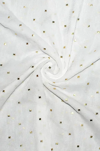 Vista 12 de Chandrakala Chal Dupatta de gasa para mujer, chal envolvente Chunni, beige (D191-P)
