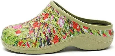 Vista 8 de Backdoorshoes Zuecos de jardín impermeables prémium para mujer con soporte para el arco