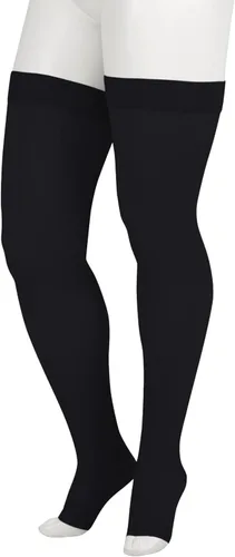 Vista 7 de Juzo Soft 2002 Thigh-High Compression Stocking 30-40 mmHg Open Toe, Petite Silicone border, ultra-soft, breathable, medical compression stockings