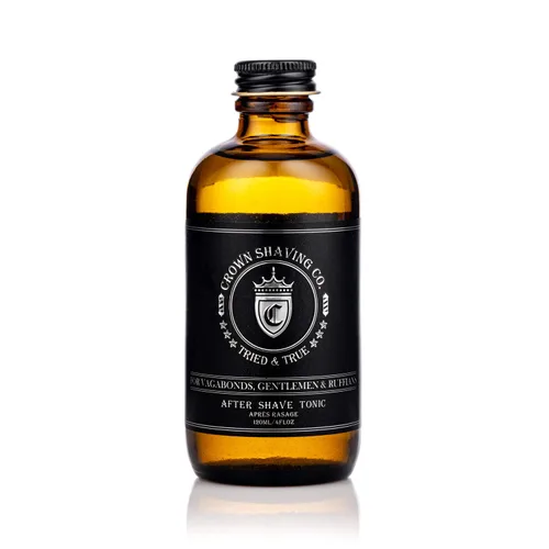 Vista 3 de Tónico para después del afeitado para hombre, 4.1 fl oz, tónico para después del afeitado, auténtico aroma de barbería con notas de tabaco, cuero