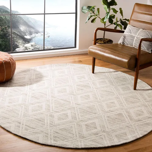 Vista 10 de SAFAVIEH Marbella Collection - Alfombra decorativa, 2 pies 3 pulgadas x 4 pies, color plateado y marfil, diseño de transición, ideal para zonas