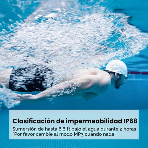 Vista 2 de mojawa Auriculares de conducción ósea Run Plus, IP68 a prueba de agua, 32 Rosa
