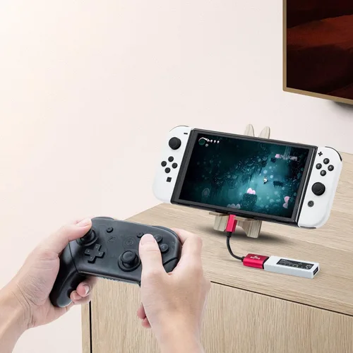 Vista 2 de Tolesum Mayflash Magic-X - Adaptador de controlador USB inalámbrico Bluetooth para NS Switch, Xbox Series SX, Xbox One, macOS, PC, Raspberry Pi