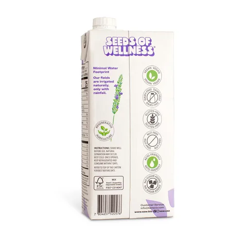 Vista 8 de Seeds of Wellness - Chia Milk Original, Vegan, Plant-Based, Non-Dairy, 740 mg Omega-3, 4g Fiber, 3g Protein, Zero Sugar, Smooth Texture, Low