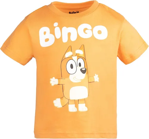 Vista 21 de Bluey Paquete de 3 camisetas para niños para verano, paquete de 3 camisetas de algodón para niños