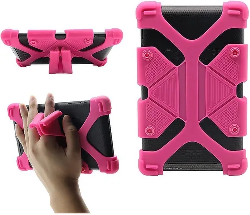 Vista 9 de CHINFAI Funda universal para tablet de 7 pulgadas, a prueba de golpes, con soporte de silicona para todas las versiones, RCA Voyager, Vankyo Azul