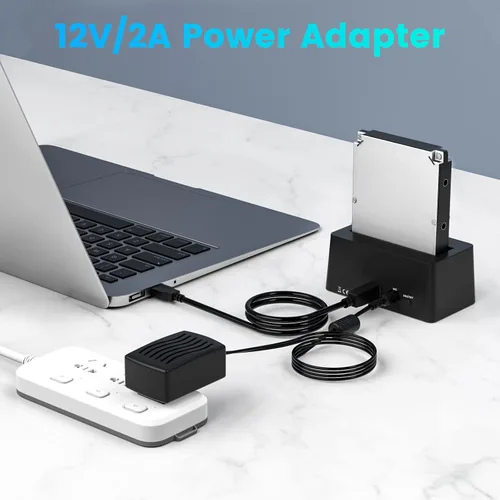 Vista 7 de INDMEM Adaptador SAS a USB 3.0, SAS/SATA, lector de caja de disco duro, convertidor, estación de acoplamiento para servidor HDD SSD de 2.5/3.5