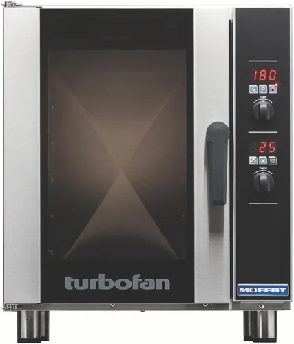 Vista 16 de Moffat Turbofan E33 - Hornos de convección eléctricos de encimera de tamaño completo con soporte, doble pila con ruedas, control digital, 208