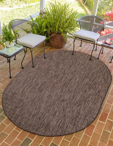 Vista 19 de Unique Loom Collection - Alfombra casual de transición sólida jaspeada para interiores y exteriores