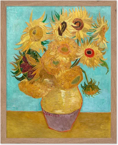 Vista 61 de Poster Master Póster clásico de Van Gogh, impresión impresionista vintage, regalo para artista, pintor, autorretrato, sombrero de paja, dibujo