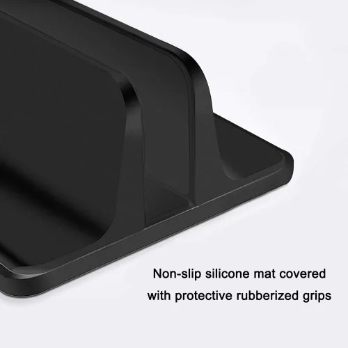 Vista 3 de Soporte vertical de escritorio con base ajustable, soporte para laptop compatible con todos los portátiles, MacBook, Surface, Dell, juegos, iPad
