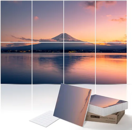Vista 22 de PINWELIFE® Paneles acústicos de arte de pared, paneles absorbentes a prueba de sonido, para el hogar y la oficina, amortiguación decorativa