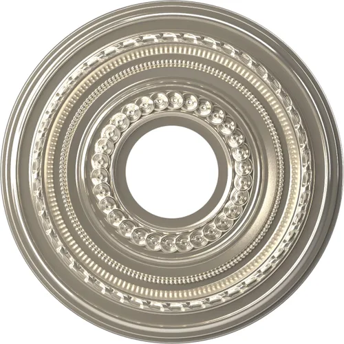 Vista 101 de Ekena Millwork CMP10CO Cole Medallón de techo de PVC termoformado (se adapta a toldos de hasta 4 1/4"), 10 "OD x 3 1/2" ID x 3/4" P