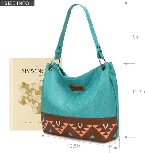 Vista 151 de Wrangler Hobo - Bolsas para mujer de cuero vegano con asa superior, bolsos de hombro y bolsos