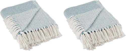 Vista 22 de DII - Manta rústica de algodón con flecos para silla, sofá, picnic, camping, playa, uso diario