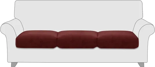 Vista 12 de Fundas de cojín de terciopelo para asiento de sofá, fundas elásticas para cojines de sofá, antideslizantes, protectores de muebles, fundas de cojín