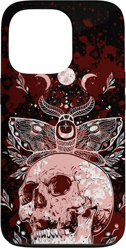 Vista 10 de Death Moth Gothic Dark Witch Occult Wiccan Goth Moon Pattern Case for iPhone 16