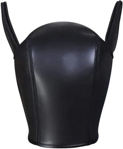Vista 4 de Máscara de perro de Halloween para cosplay, máscara de animal de cabeza completa, máscara de piel sintética para adultos, hombres y mujeres