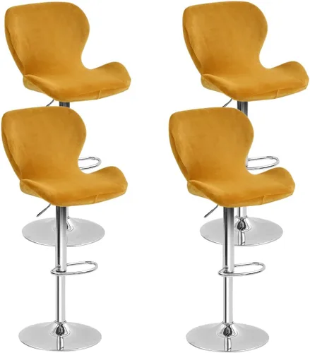 Vista 28 de Paquete de 2 fundas para sillas de bar de altura de mostrador, fundas giratorias de terciopelo para taburetes de bar, fundas elásticas para sillas