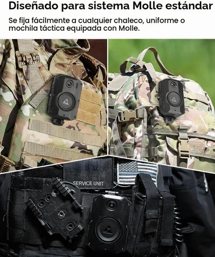 Vista 3 de WEIGUZC Soporte de cámara Molle compatible con Axon Taser Body Camera 2/3/4 - Soporte Molle de aluminio ligero para chaleco táctico y uniforme
