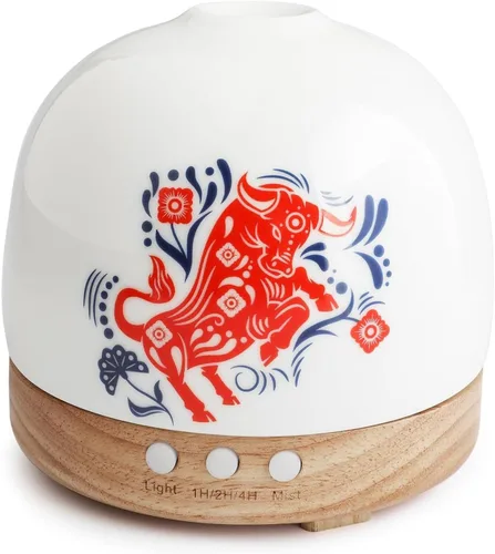 Vista 13 de Difusor de aromaterapia, 10.1 fl oz, hecho a mano, aceites esenciales, difusores de cerámica para hogar grande con humidificador de niebla fría